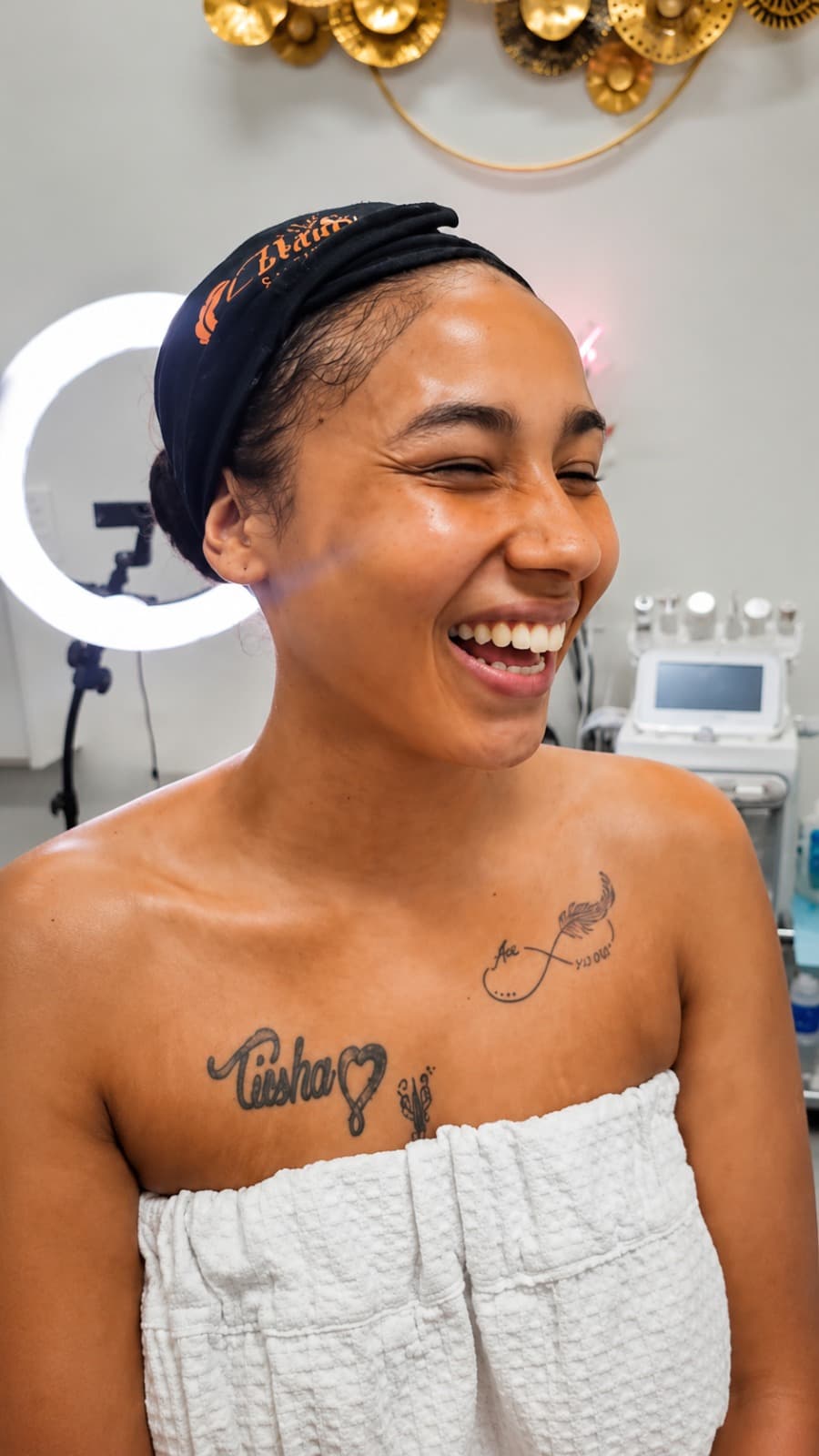 Happy client at The Arc Beauty